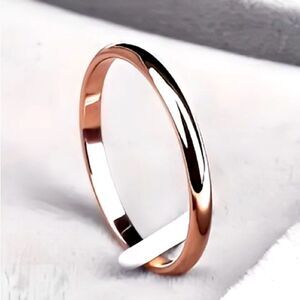 NWT 2mm Delicate Titanium Steel Ring in: ROSE GOLD
